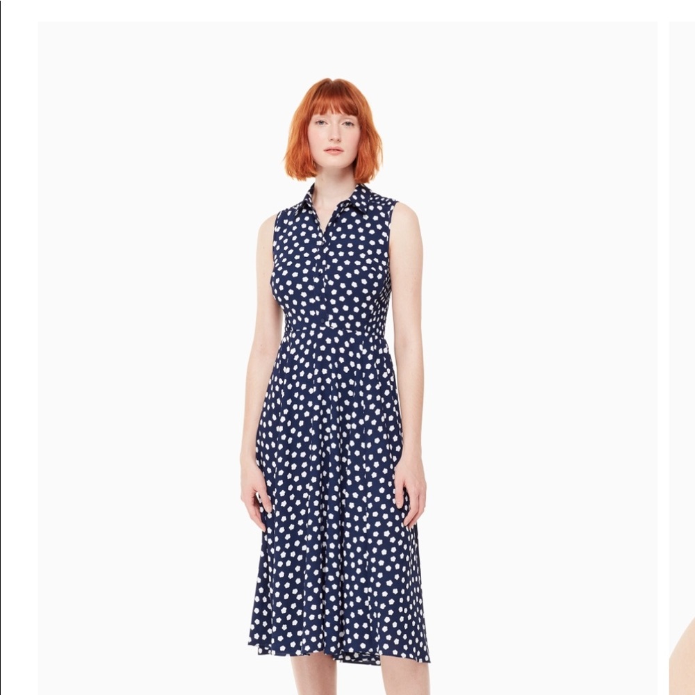 Cloud dot smocked back dress